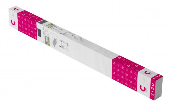 Комплект кубообразного реечного подвесного потолка для входных групп, санузлов и лоджий 2x2м AR C 30/27 графит