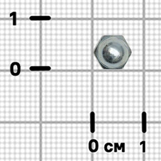 Гайка колпачковая М5 DIN 1587 сталь оцинкованная 40 шт.