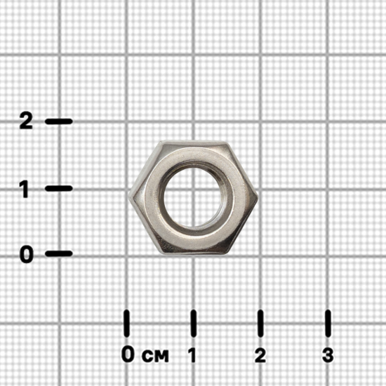Гайка шестигранная М10 DIN 934 нержавеющая сталь А2 10 шт.