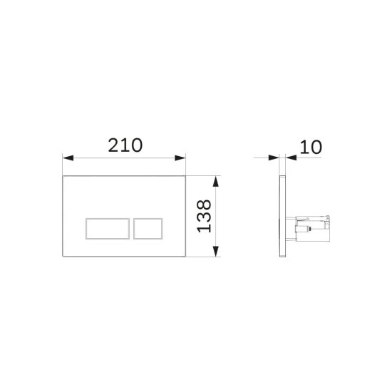 Клавиша смыва для инсталляций AM.PM Pro S пневматическая белая (I047001)