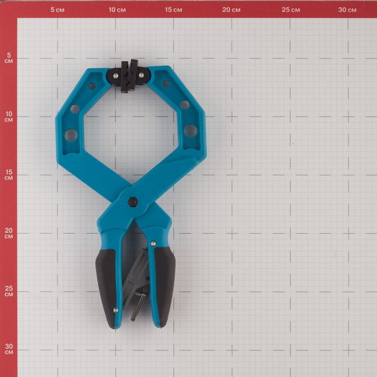 Струбцина ручная Gross клещеобразная пластиковая с храповым механизмом 100 мм (20805)