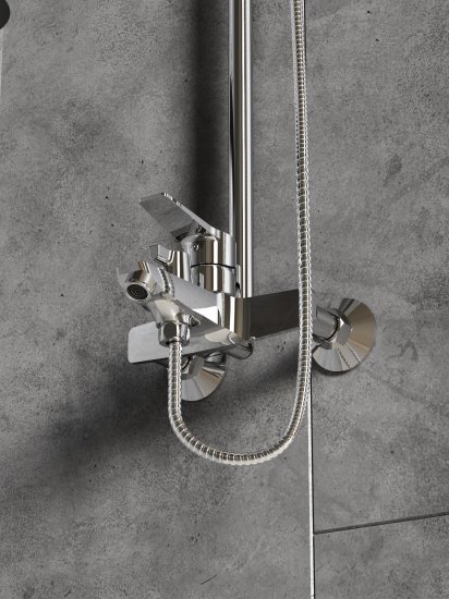 Душевая система Esko Marburg STMB54 со смесителем 3 режима цвет хром