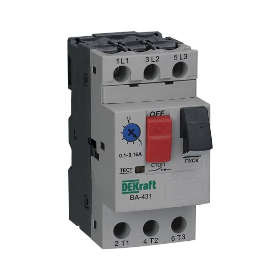 Автоматический выключатель защиты двигателя DEKraft ВА431