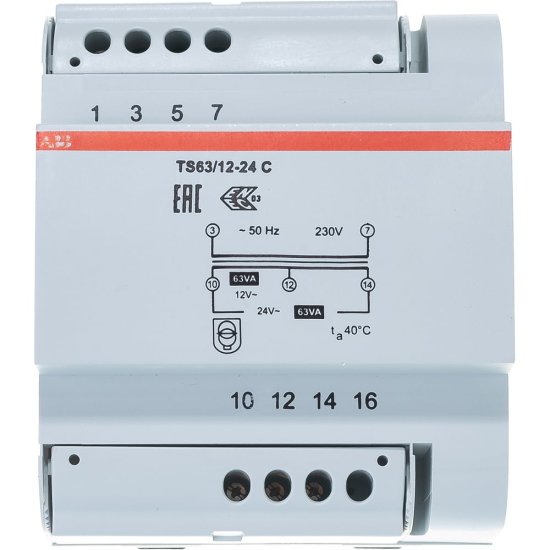 Разделительный трансформатор безопасности ABB TS63/12-24C