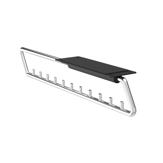 Штанга для одежды выдвижная 35.3x5x6.15 см металл цвет черный