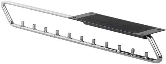 Штанга для одежды выдвижная 35.3x5x6.15 см металл цвет черный