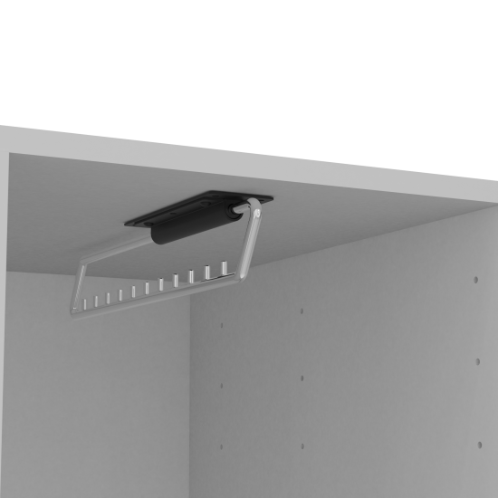 Штанга для одежды выдвижная 35.3x5x6.15 см металл цвет черный