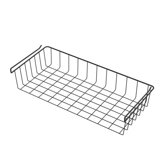 Корзина для шкафа 56x12x25.7 см цвет черный