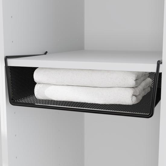 Корзина для шкафа 36x12x35.7 см цвет черный