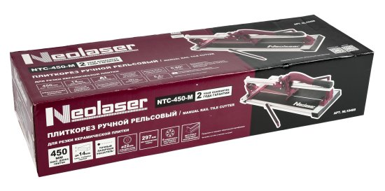 Плиткорез ручной рельсовый Neolaser NTC-450-M 450 мм толщина реза 14 мм