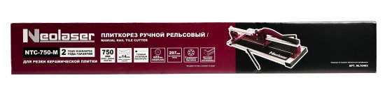 Плиткорез ручной рельсовый Neolaser NTC-750-M 750 мм толщина реза 14 мм