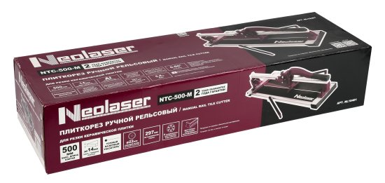 Плиткорез ручной рельсовый Neolaser NTC-500-M 500x мм толщина реза 14 мм