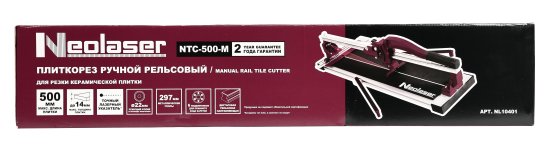 Плиткорез ручной рельсовый Neolaser NTC-500-M 500x мм толщина реза 14 мм