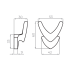 Крючок мебельный Ajax MB-LM/K-003 цвет черный