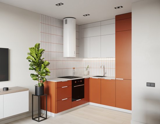 Карниз для кухонного шкафа Тара KONSENSA 200x4 см МДФ цвет терракотовый