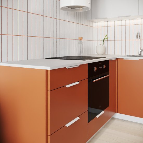 Карниз для кухонного шкафа Тара KONSENSA 200x4 см МДФ цвет терракотовый