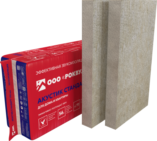 Звукоизоляция Роквул Акустик 100 мм 5 шт 600x1000 мм 3 м²