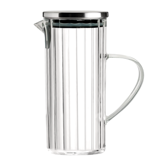 Кувшин 1.4 л с крышкой стекло цвет прозрачный