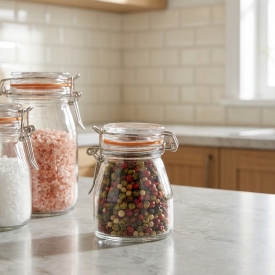 Банка для специй Esprado 0.09 л стекло цвет прозрачный 4 шт.