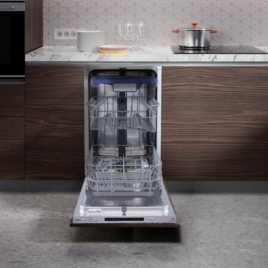 Встраиваемая посудомоечная машина Midea MID45S300I 45 см 6 программ цвет серебро