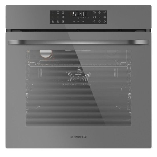Духовой шкаф электрический встраиваемый Maunfeld EOEH7614LGR 595 мм серый