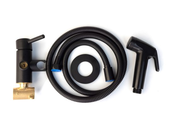 Гигиенический душ Vigo CAS2405, набор со смесителем, цвет черный матовый