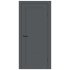 Дверь межкомнатная глухая Толедо 2 60x200 см HardFlex цвет серый графит с замком и петлями