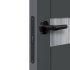 Дверь межкомнатная остекленная Толедо 2 70x200 см HardFlex цвет серый графит с замком и петлями