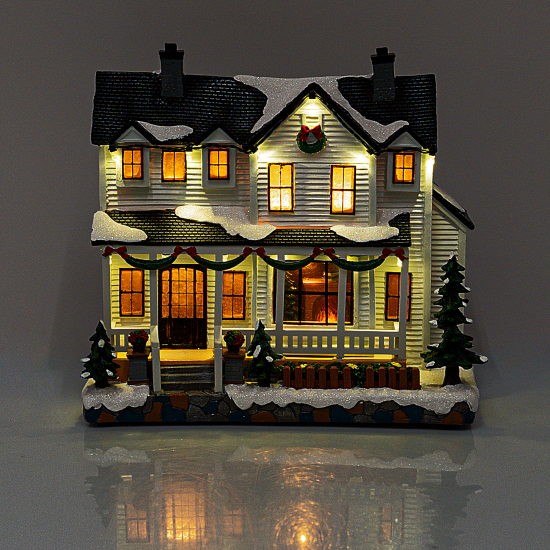 Новогодняя композиция светящаяся Рождественский дом