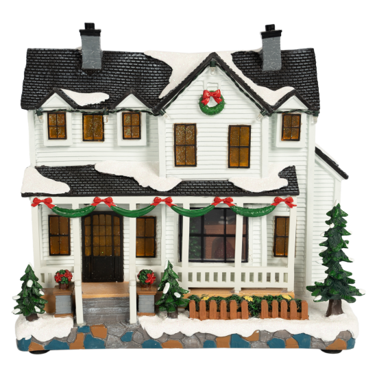 Новогодняя композиция светящаяся Рождественский дом