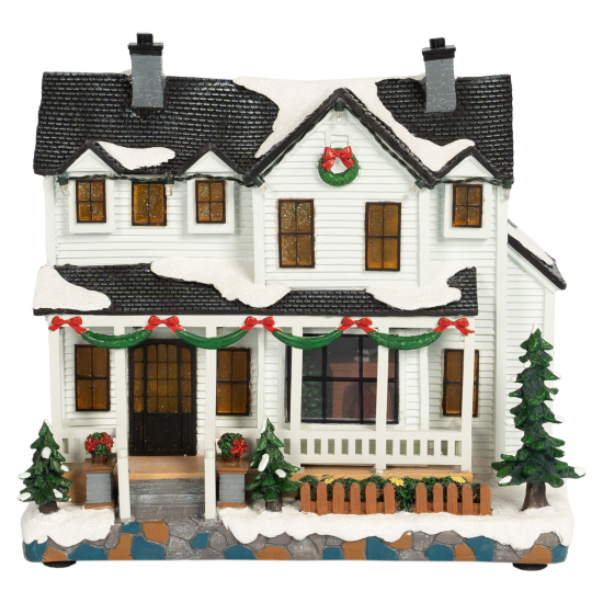 Новогодняя композиция светящаяся Рождественский дом