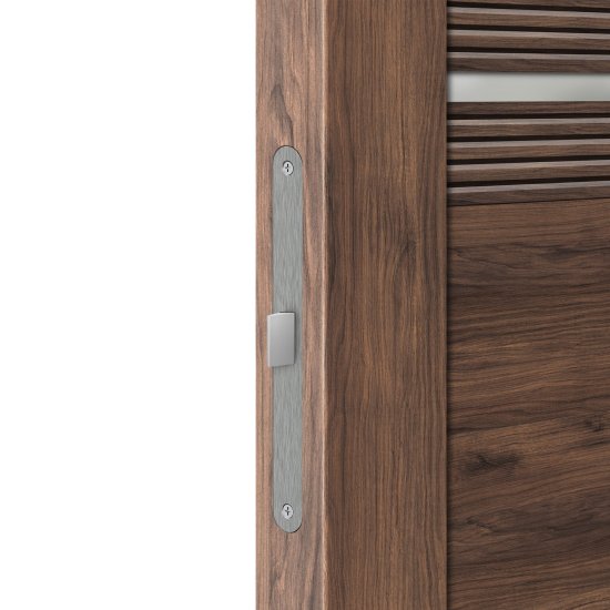 Дверь межкомнатная остекленная Онда Г 70x200 см ПВХ цвет орех/пекан с замком и петлями