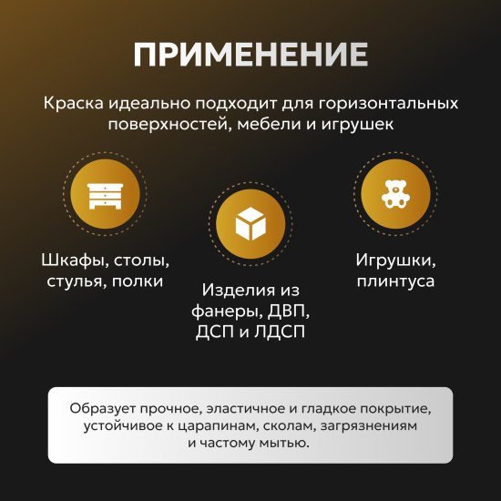 Краска для мебели и игрушек моющаяся Eskaro Toys & Furniture полуматовая цвет белый база А 0.9 л