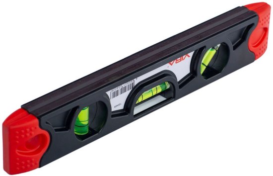 Уровень пузырьковый Vira T230 3 глазка магнитный 230 мм