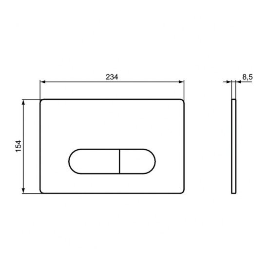 Клавиша смыва для инсталляций Ideal Standard Prosys Oleas черная (R0115A6)