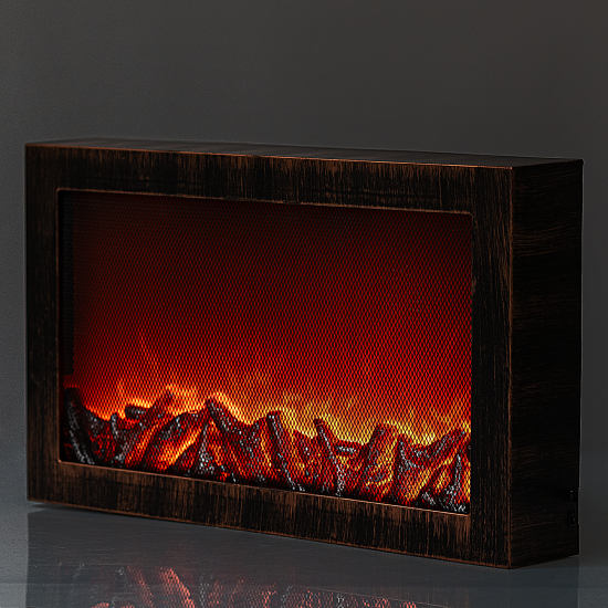 Светодиодный декоративный светильник-камин 