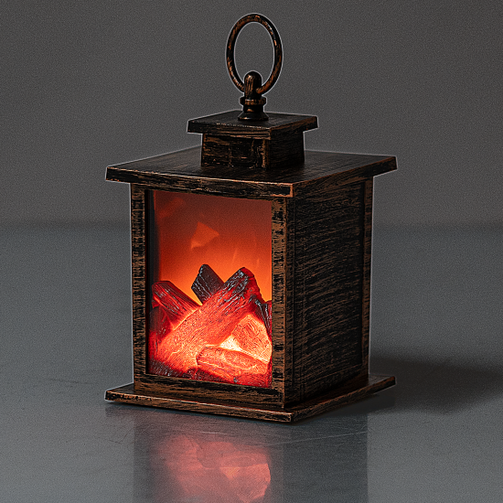 Светодиодный декоративный светильник-камин 