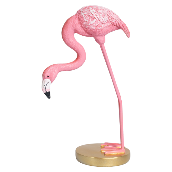 Декоративная фигура Фламинго пластик 12x21 см цвет розовый