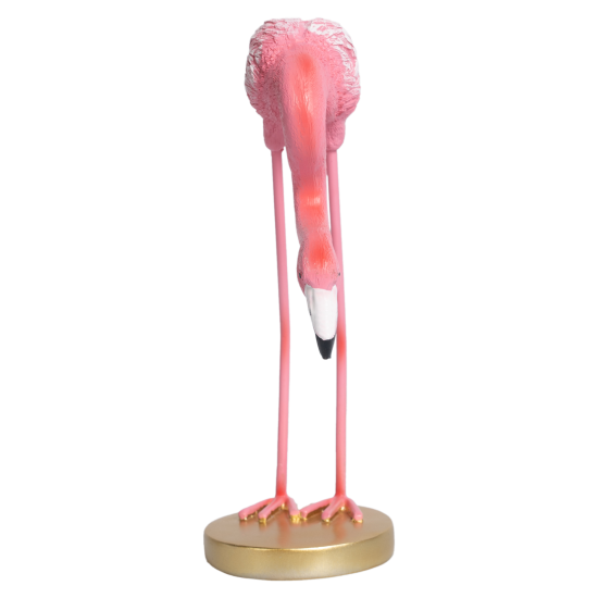 Декоративная фигура Фламинго пластик 12x21 см цвет розовый