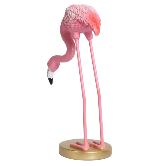 Декоративная фигура Фламинго пластик 12x21 см цвет розовый