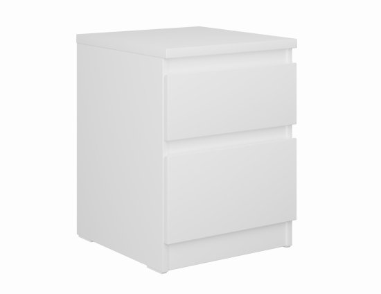 Тумба прикроватная 2 ящика Шведский стандарт Праксис 37.3x49.2x39.6 см ЛДСП цвет белый