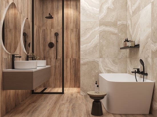Глазурованный керамогранит Cersanit Aura 17685 44.8x89.8 см 1.206 м² матовый цвет светло-бежевый