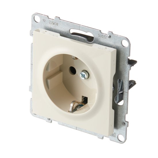 Розетка Legrand Suno встраиваемая слоновая кость со шторками (721220)