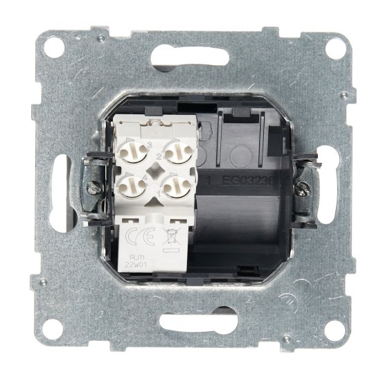 Розетка телефонная Legrand Suno встраиваемая алюминий RJ11 (721361)