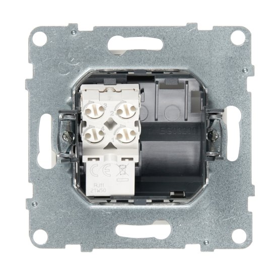 Розетка телефонная Legrand Suno встраиваемая белая RJ11 (721161)