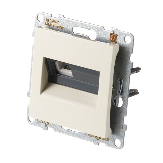 Розетка телефонная Legrand Suno встраиваемая слоновая кость RJ11 (721261)