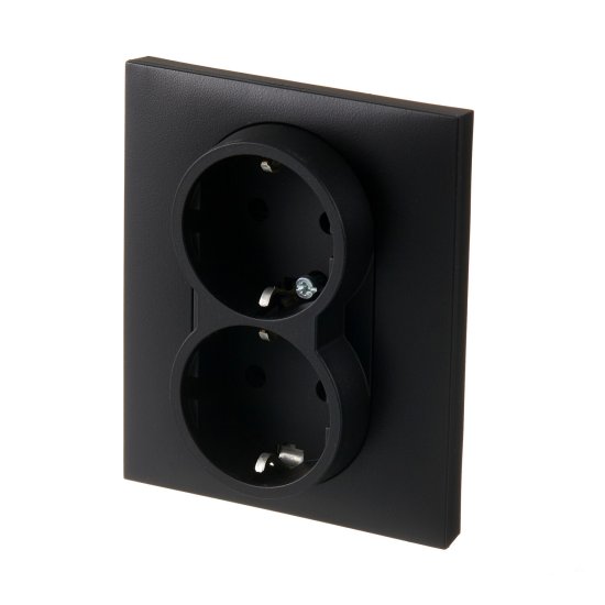 Розетка Legrand Suno встраиваемая антрацит со шторками (721426)