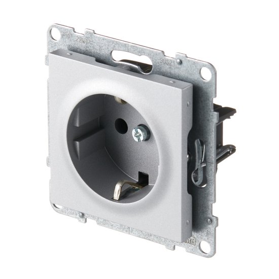 Розетка Legrand Suno встраиваемая алюминий (721325)