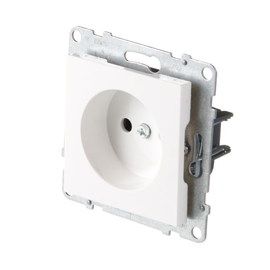 Розетка Legrand Suno встраиваемая белая со шторками (721119)