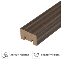 Рейка Stella Милана МДФ цвет орех браз 2700x30x20 мм